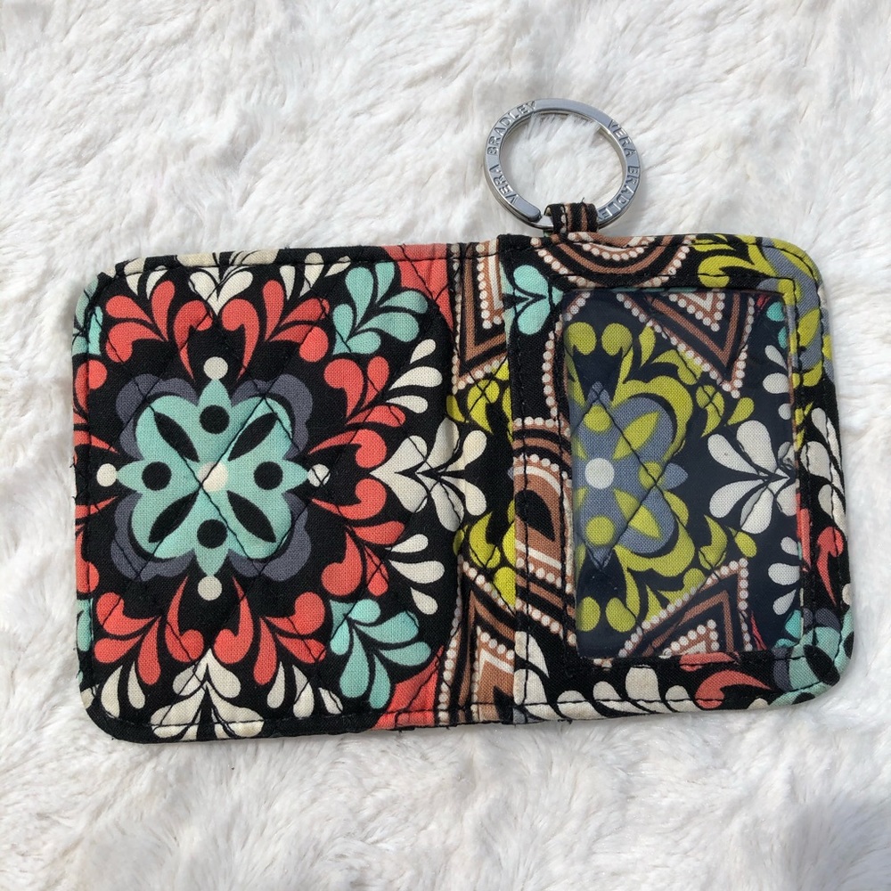 Vera Bradley bifold keyring snap mini wallet - Picture 1 of 6